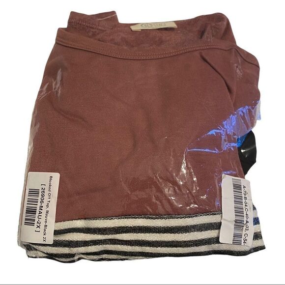 B E Stage Women’s Blocked Off Top NEW In Pkg Sz 2 X - Picture 3 of 6